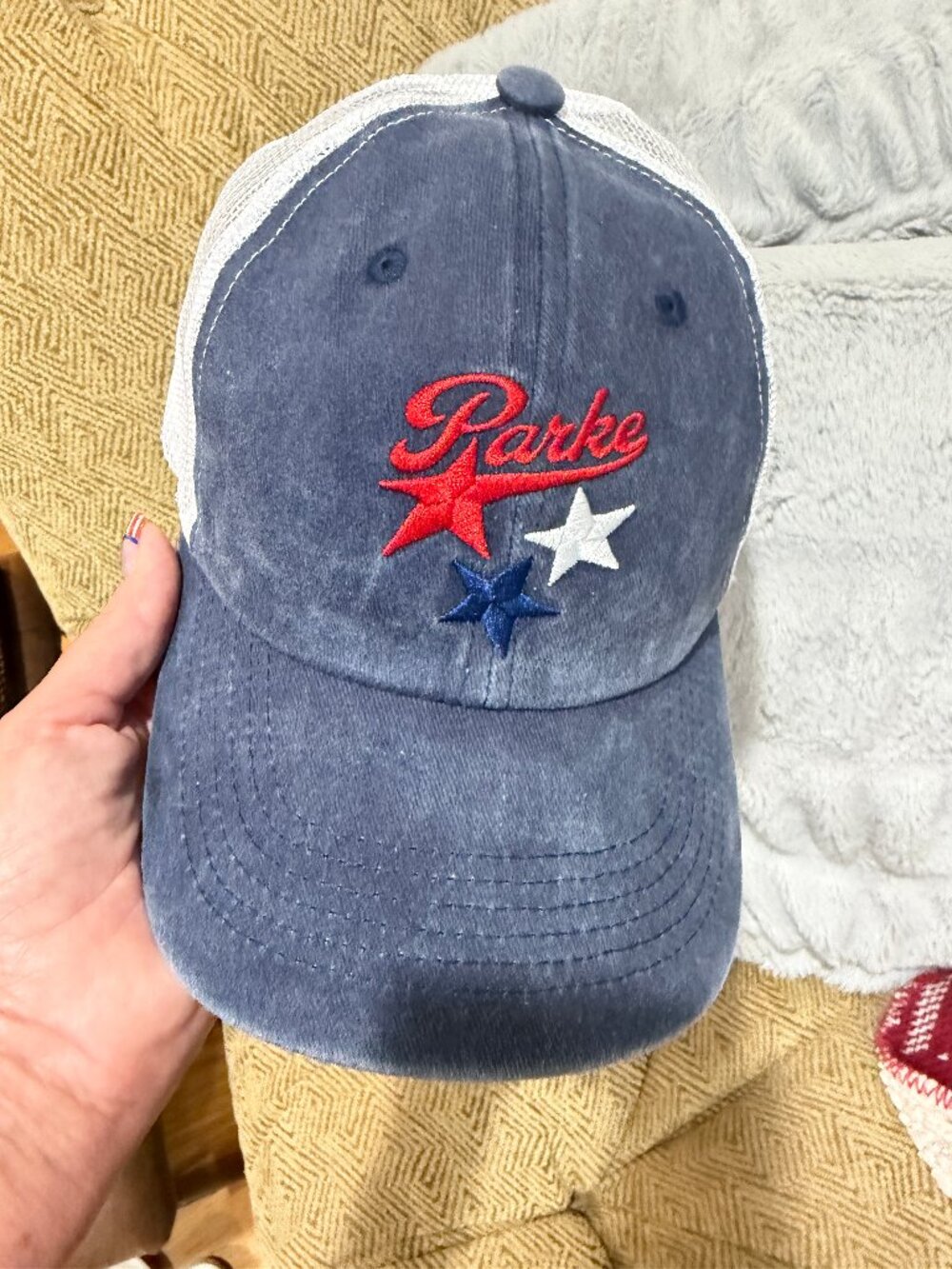 PARKE Red,white, blue stars-Snapback adjustable (Navy/white)